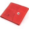 Женский винтажный кошелек из натуральной кожи красного цвета Shvigel (2416614) - 1