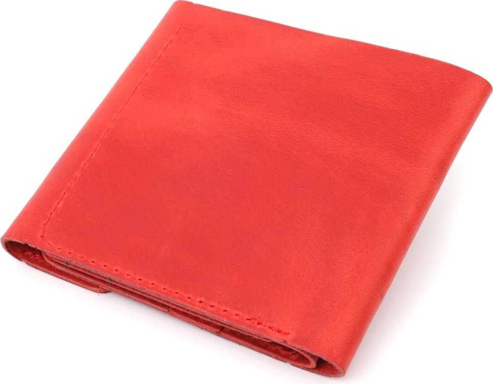 Жіночий гаманець з натуральної шкіри червоного кольору Shvigel (2416614)