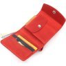 Женский винтажный кошелек из натуральной кожи красного цвета Shvigel (2416614) - 4