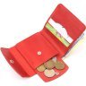 Женский винтажный кошелек из натуральной кожи красного цвета Shvigel (2416614) - 5