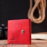 Женский винтажный кошелек из натуральной кожи красного цвета Shvigel (2416614) - 6