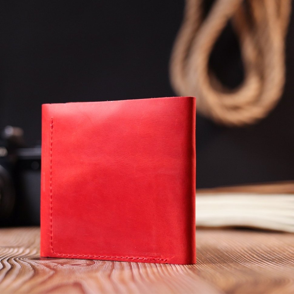 Жіночий гаманець з натуральної шкіри червоного кольору Shvigel (2416614)