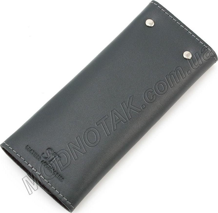 Темно-зелена шкіряна ключниця для довгих ключів ST Leather (16118)