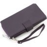 Жіночий фіолетовий гаманець-клатч із натуральної шкіри на зап'ястя ST Leather 1767379 - 4
