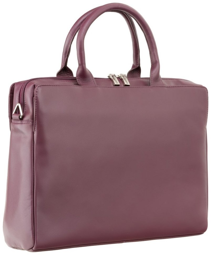 Марсаловая женская сумка из натуральной кожи под ноутбук 13 дюймов Visconti Ollie 77379