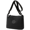 Жіноча сумка-кроссбоді із чорного текстилю на три блискавки Confident 77579 - 1