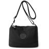 Жіноча сумка-кроссбоді із чорного текстилю на три блискавки Confident 77579 - 4