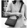 Жіноча сумка-кроссбоді із чорного текстилю на три блискавки Confident 77579 - 5