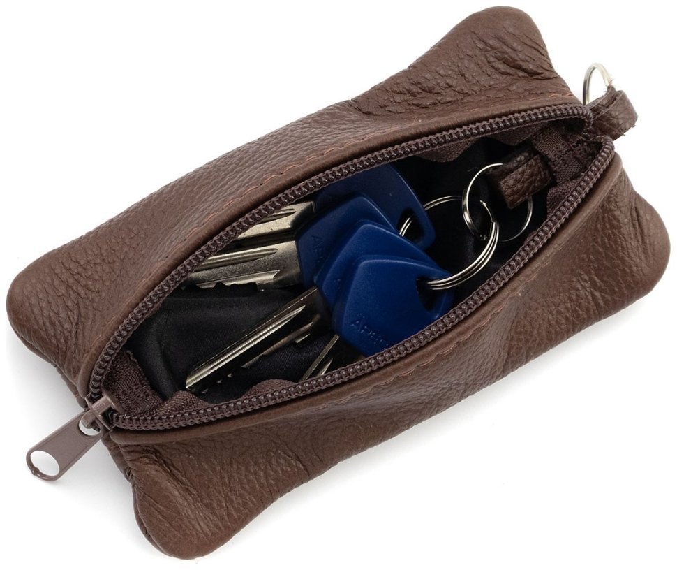 Большая кожаная ключница с двумя отделениями Leather Collection 97779 цвет коричневый фото №5 Большая кожаная ключница с двумя отделениями Leather Collection 97779 цвет коричневый modnotak фото №5