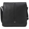 Сумка чоловіча чорного кольору з гладкої натуральної шкіри DESISAN 107879 modnotak фото - 1