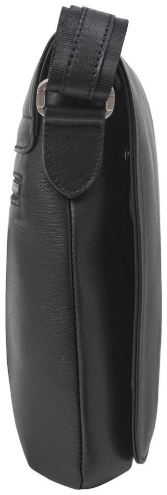 Сумка чоловіча чорного кольору з гладкої натуральної шкіри DESISAN 107879 modnotak фото №3