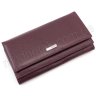 Шкіряний жіночий гаманець кольору марсала KARYA (1014-243) - 1