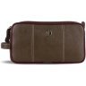 Несессер на каждый день из натуральной фактурной кожи 2 отделения на молнии Hammonds Flycatcher TC4002 коричневый 107979 modnotak фото - 1