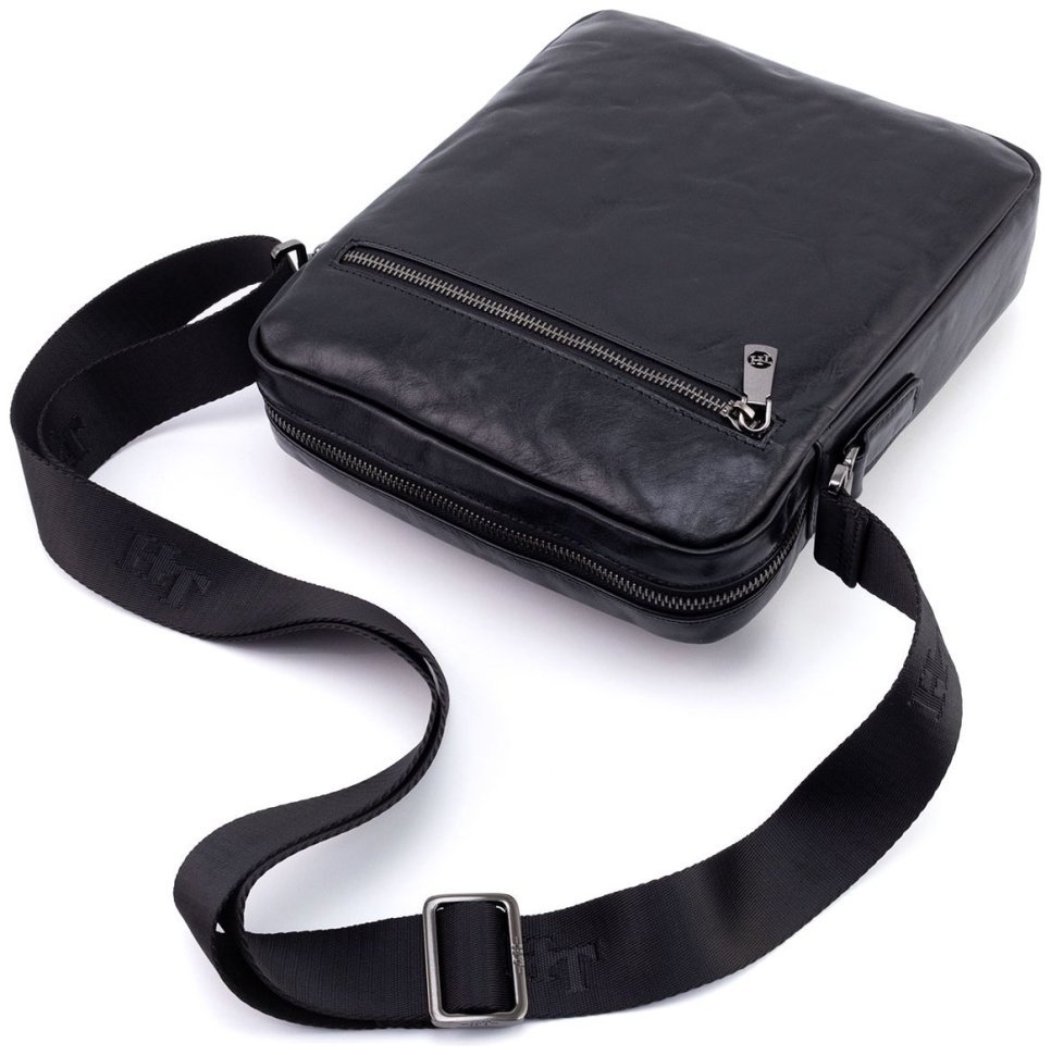 Стильная мужская сумка из натуральной кожи жатка H.T Premium Leather 108579 modnotak фото №10