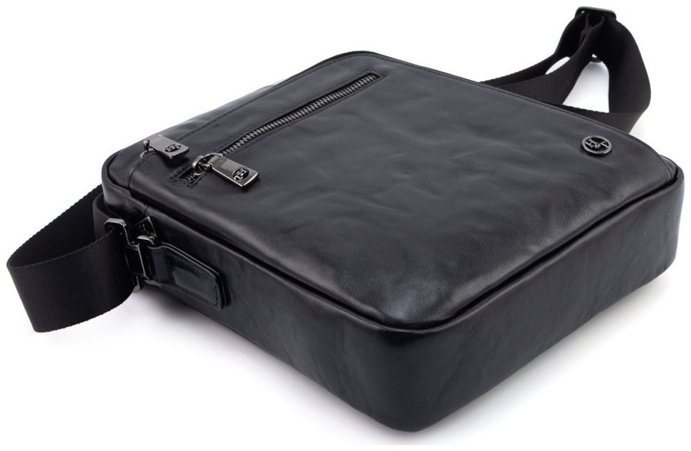 Стильная мужская сумка из натуральной кожи жатка H.T Premium Leather 108579 modnotak фото №11