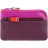 Фіолетово-рожева жіноча ключниця з натуральної шкіри на блискавці Visconti Geno 68979 - 1