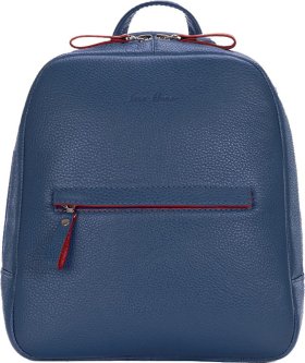 Синий небольшой женский рюкзак из натуральной кожи Issa Hara (27031)