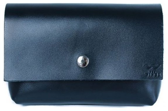 Кожаная женская сумка-бананка темно-синего цвета с клапаном BlankNote Playday 79079