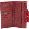 Женский длинный кошелек красного цвета из натуральной кожи высокого качества с тиснением Tony Bellucci (10881) - 2