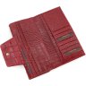 Женский длинный кошелек красного цвета из натуральной кожи высокого качества с тиснением Tony Bellucci (10881) - 5