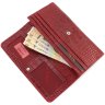 Жіночий довгий гаманець червоного кольору з натуральної шкіри високої якості з тисненням Tony Bellucci (10881) - 6