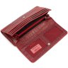 Жіночий довгий гаманець червоного кольору з натуральної шкіри високої якості з тисненням Tony Bellucci (10881) - 7