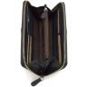 Качественный женский кошелек из гладкой кожи черного цвета на молнии с RFID - Ashwood 69679 - 2