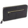 Якісний жіночий гаманець із гладкої шкіри чорного кольору на блискавці з RFID - Ashwood 69679