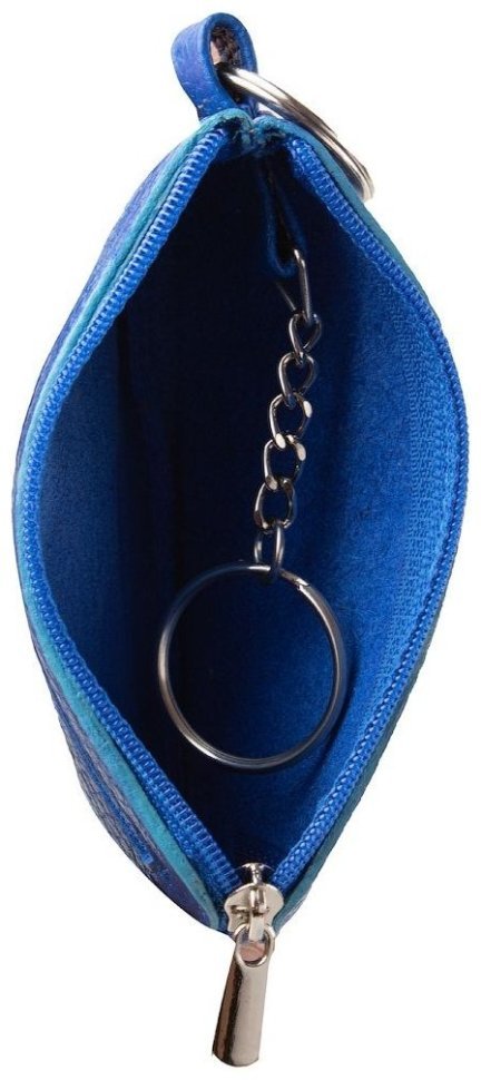 Яркая женская ключница из натуральной кожи синего цвета Desisan 79779 modnotak фото №3