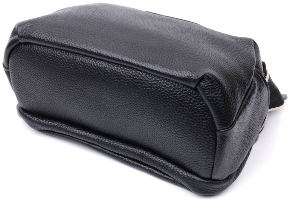 Женская сумка кросс боди из натуральной кожи черного цвета на два отделения Vintage Style 91080 modnotak фото №5