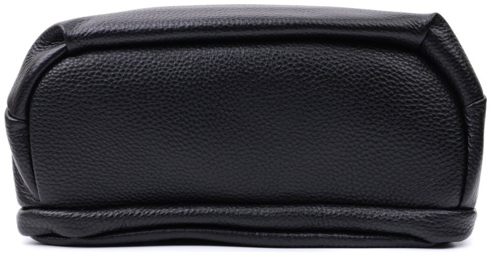 Женская сумка кросс боди из натуральной кожи черного цвета на два отделения Vintage Style 91080 modnotak фото №7