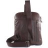 Вертикальная сумка-рюкзак из натуральной кожи коричневого цвета VINTAGE STYLE (14186) - 4