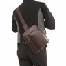 Вертикальна сумка-рюкзак з натуральної шкіри коричневого кольору VINTAGE STYLE (14186) - 8