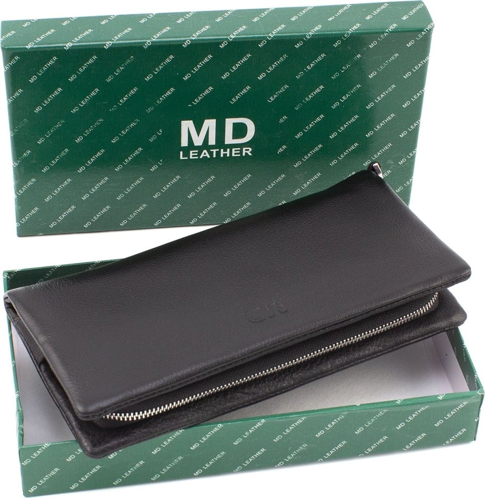 Великий чоловічий гаманець - клатч для купюр і карток з натуральної преміум шкіри MD Leather Collection (18102)
