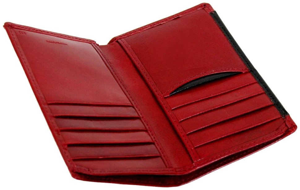 Картхолдер шкіряний Prestige червоного кольору Vip Collection 102580 modnotak фото №3