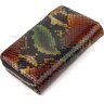 Лакований жіночий гаманець середнього розміру з натуральної шкіри з тисненням під змію CANPELLINI (2421716) - 2