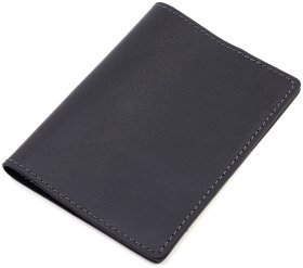 Кожаная обложка для паспорта с гербом Украины Grande Pelle 113180 черная