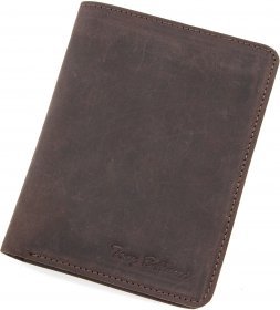 Солидное мужское портмоне коричневого цвета без монетницы Tony Bellucci (10673)
