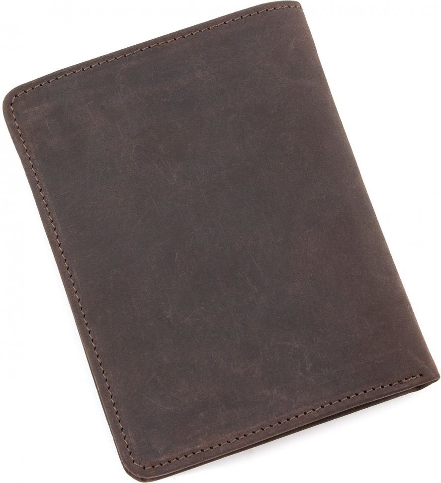 Солідне чоловіче портмоне коричневого кольору без монетниці Tony Bellucci (10673)