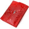 Лакований червоний жіночий гаманець середнього розміру з натуральної шкіри під рептилію CANPELLINI (2421816) - 1