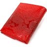 Лакований червоний жіночий гаманець середнього розміру з натуральної шкіри під рептилію CANPELLINI (2421816) - 2