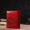 Лакований червоний жіночий гаманець середнього розміру з натуральної шкіри під рептилію CANPELLINI (2421816) - 7