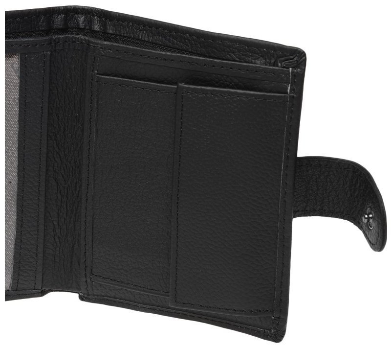 Черное мужское портмоне среднего размера из натуральной кожи Horse Imperial 73180 modnotak фото №4