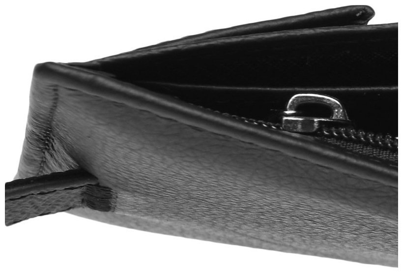 Черное мужское портмоне среднего размера из натуральной кожи Horse Imperial 73180 modnotak фото №7