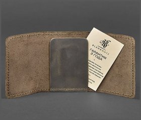 Компактный картхолдер темно-коричневого цвета из винтажной кожи BlankNote (12970)
