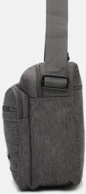 Мужская серая текстильная сумка-барсетка с ручкой Monsen (21937)