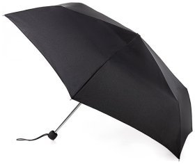 Зонт Fulton Superslim-1 L552 Black (механика, складной, однотонный черный) 93780