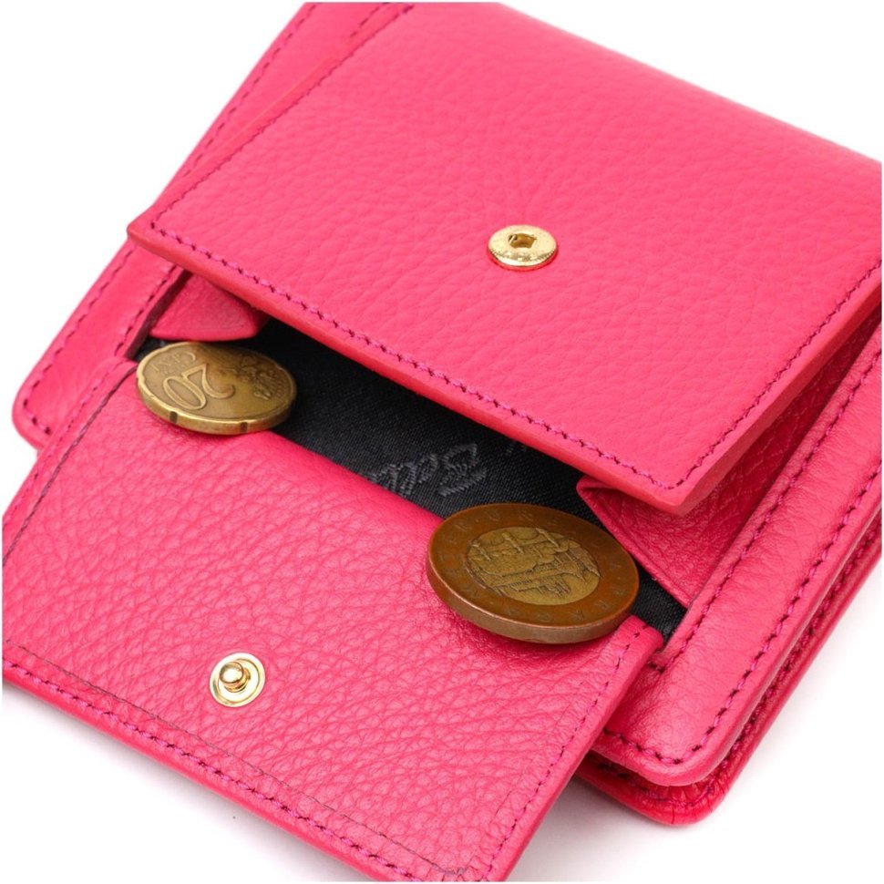 Модний жіночий гаманець із натуральної шкіри кольору фуксія Tony Bellucci (2422063)