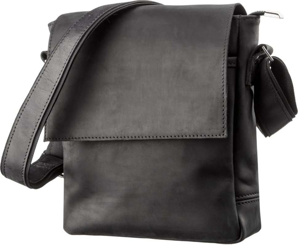 Чоловіча шкіряна сумка на плече класичного стилю SHVIGEL (11171)