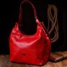Червона сумка жіноча з натуральної шкіри флотар з однією лямкою KARYA (2420866) - 9
